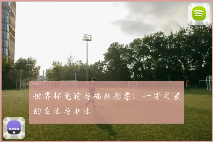 世界杯竞猜与福利彩票：一字之差的合法与非法