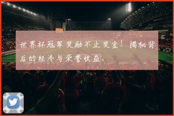 世界杯冠军奖励不止奖金!揭秘背后的经济与荣誉收益。