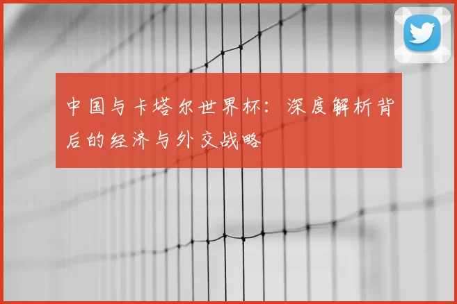 中国与卡塔尔世界杯：深度解析背后的经济与外交战略